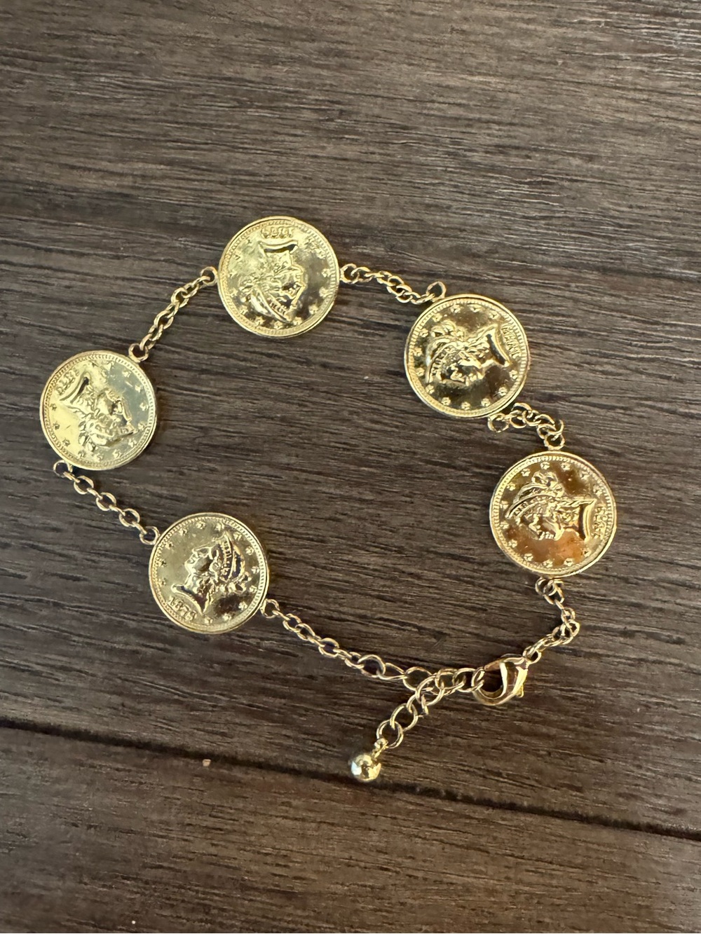 Uncommon James Gold Coin Link Bracelet - Gold Tone Women’s Bracelet